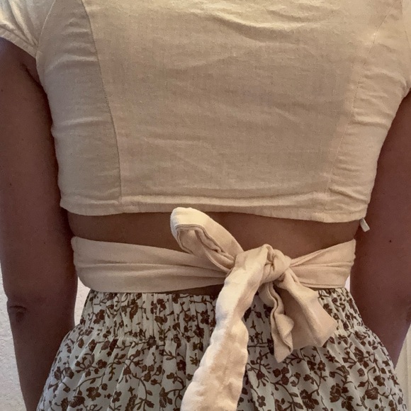 Free People Wrap Tie Top - Picture 2 of 5